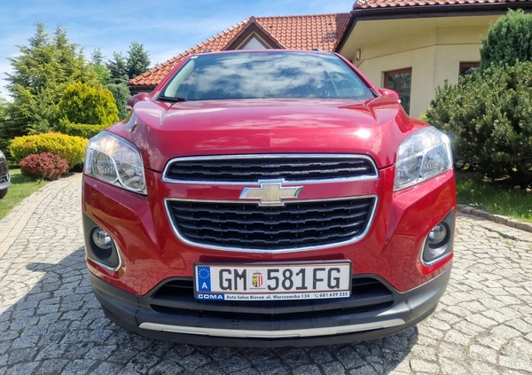 Chevrolet Trax cena 35999 przebieg: 124000, rok produkcji 2014 z Bieruń małe 172